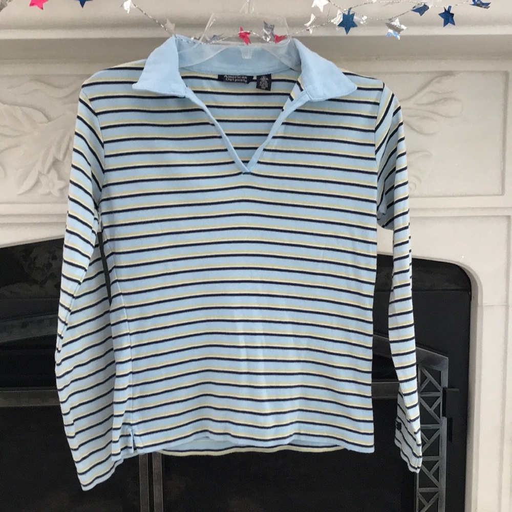 American Outpost long sleeve striped top